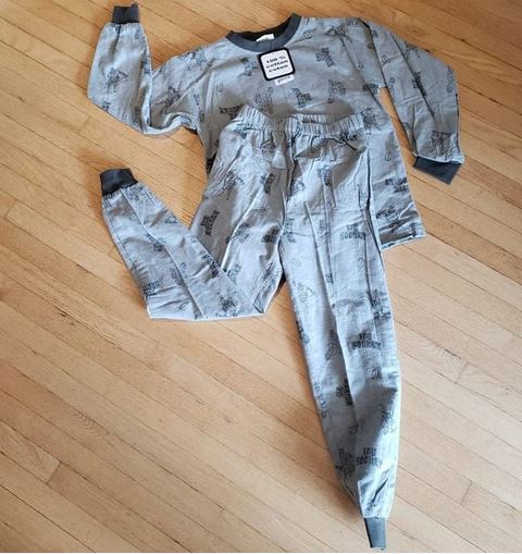 CL002 Cherokee Boys 100% Cotton 2 Pieces Pajama Set Grey