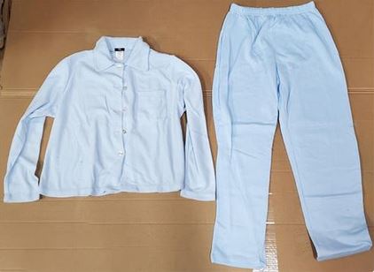 CL004 Girls' Cozy PJ Top and Bottom Set Pale Blue